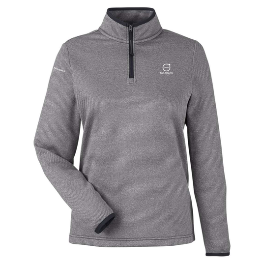 Volvo - San Antonio - Women's Venture Heathered Stripe Quarter-Zip Pullover