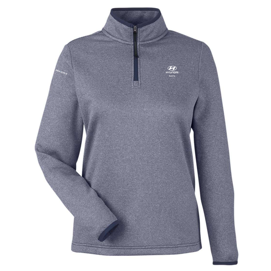 Hyundai - Boerne - Women's Venture Heathered Stripe Quarter-Zip Pullover