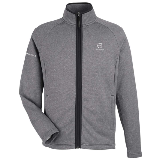 Volvo - San Antonio - Men's Venture Heathered Stripe Full-Zip Jacket