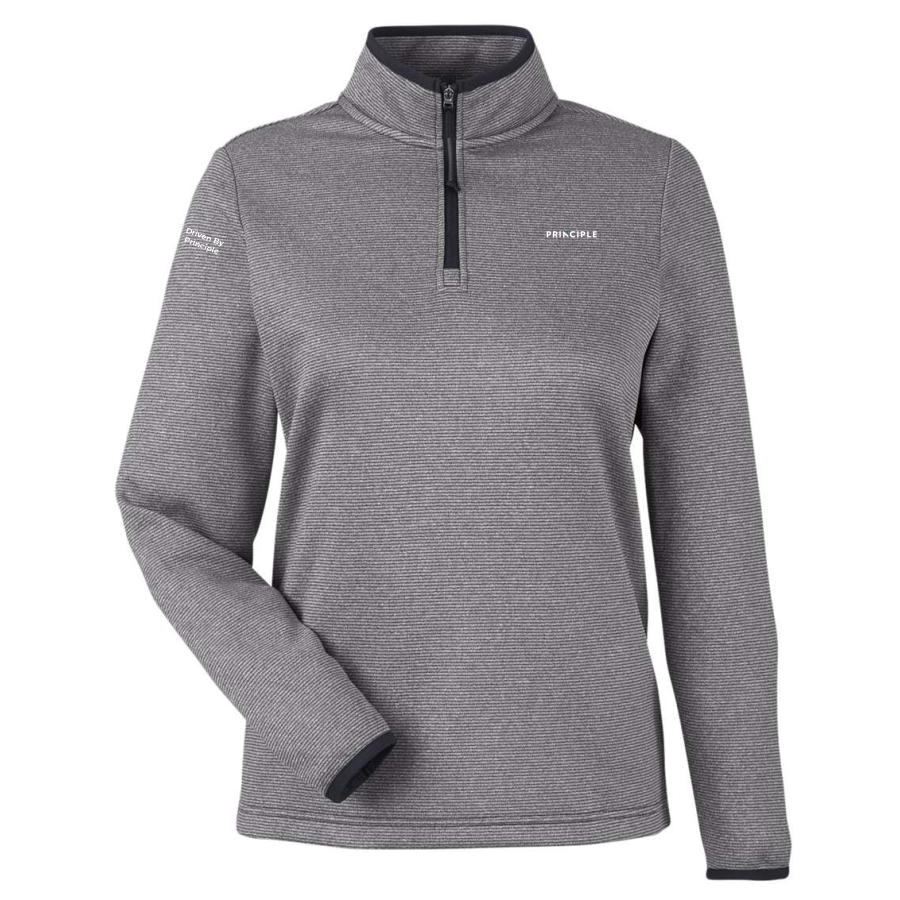 Corporate - Women's Venture Heathered Stripe Quarter-Zip Pullover