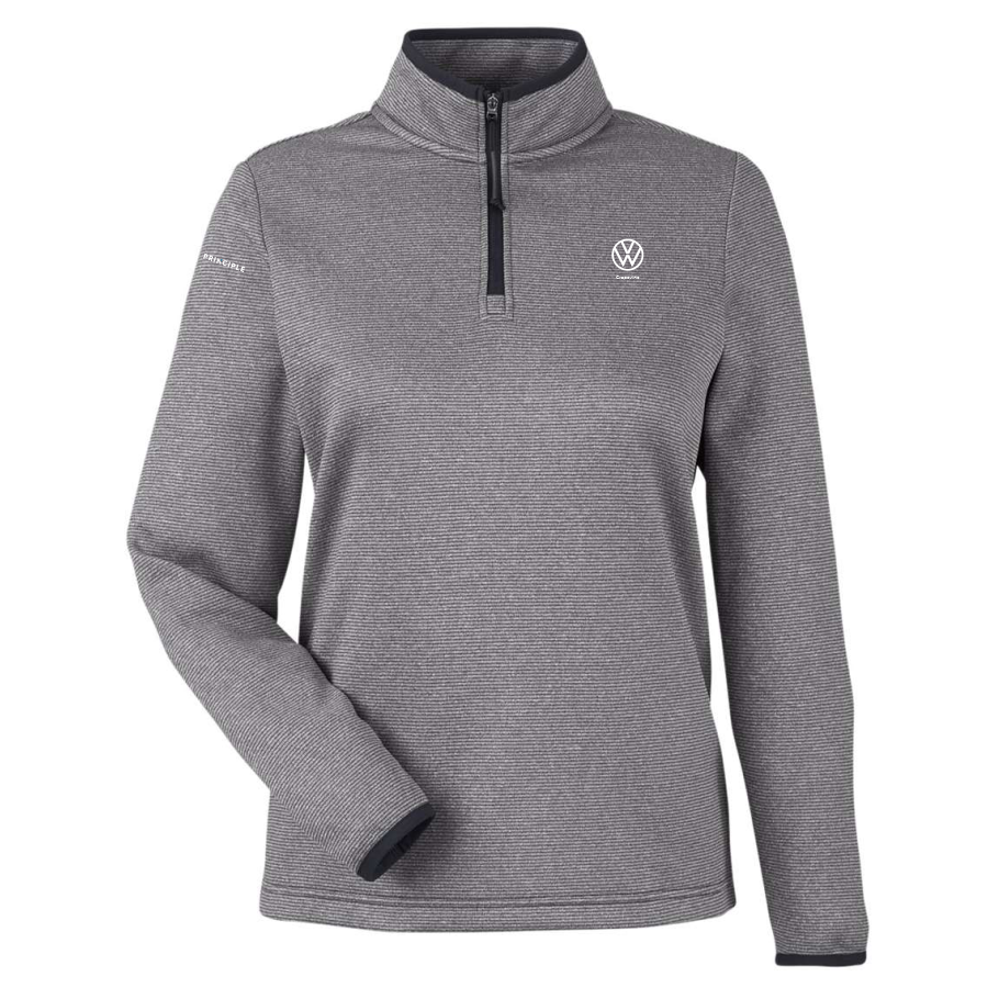 Volkswagen - Grapevine - Women's Venture Heathered Stripe Quarter-Zip Pullover