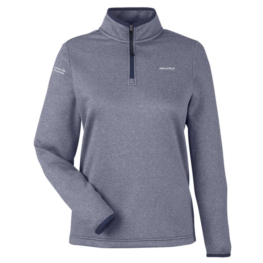 Corporate - Women's Venture Heathered Stripe Quarter-Zip Pullover