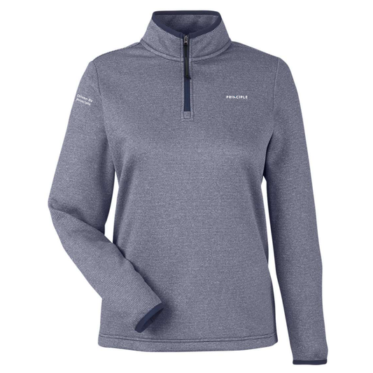 Corporate - Women's Venture Heathered Stripe Quarter-Zip Pullover