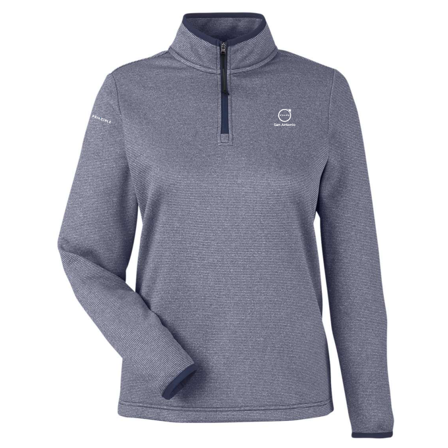 Volvo - San Antonio - Women's Venture Heathered Stripe Quarter-Zip Pullover
