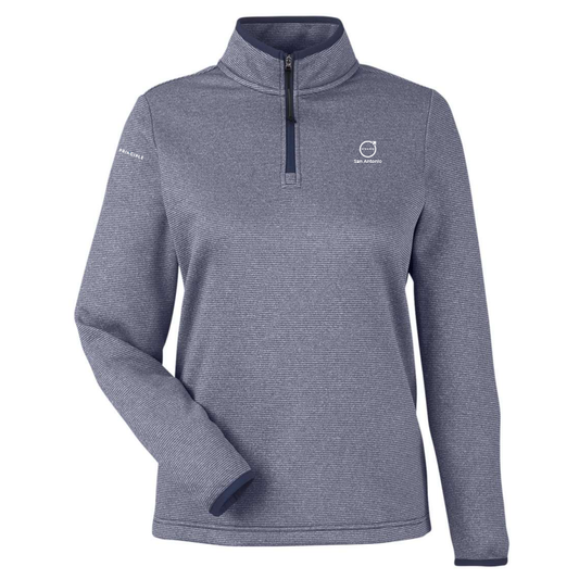 Volvo - San Antonio - Women's Venture Heathered Stripe Quarter-Zip Pullover