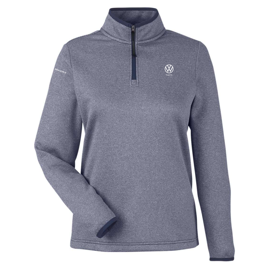 Volkswagen - Grapevine - Women's Venture Heathered Stripe Quarter-Zip Pullover